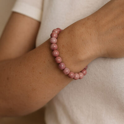 pulseira de rodocrosite surya cristais