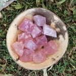 quartzo rosa em bruto