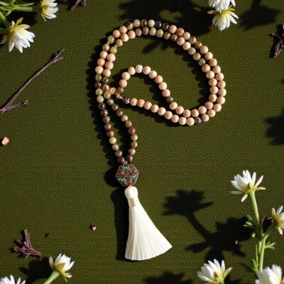 japamala de granada verde surya cristais