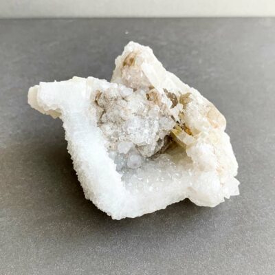 drusa de quartzo branco