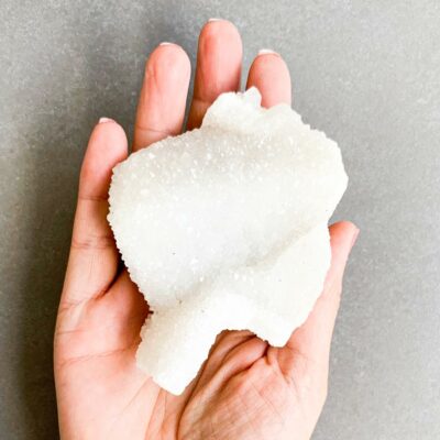 drusa de quartzo branco