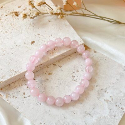 pulseira de quartzo rosa suryacristais