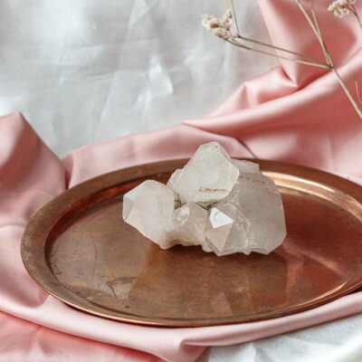 cluster de quartzo hialino surya cristais