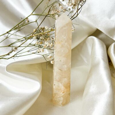 ponta de quartzo golden healer surya cristais