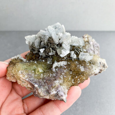 barite sobre fluorite amarela surya cristais