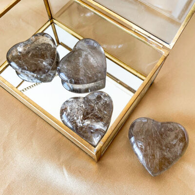 coração de quartzo fumado surya cristais