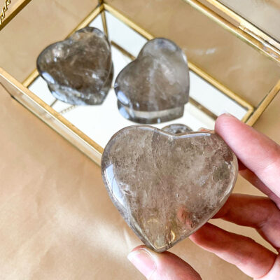 coração de quartzo fumado surya cristais