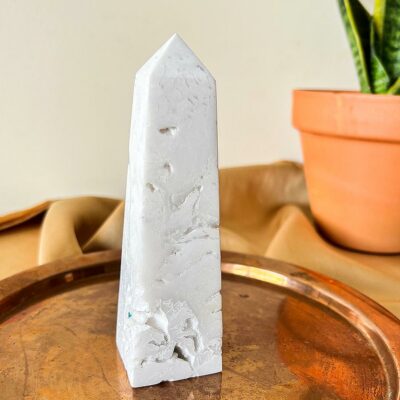obelisco de agata white plume surya cristais