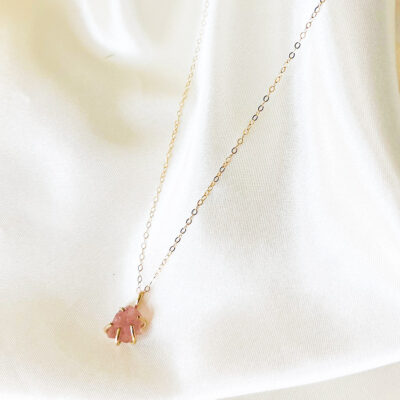 colar quartzo rosa surya cristais