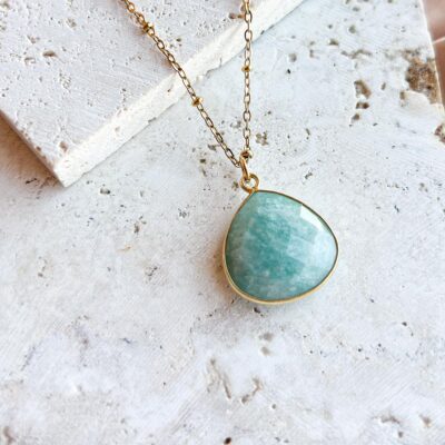 colar com amazonite surya cristais