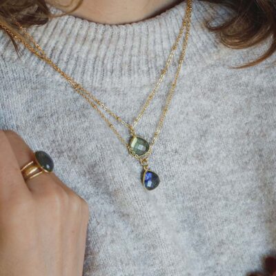 colar com labradorite surya cristais