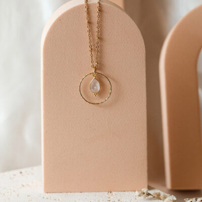 colar com quartzo rosa surya cristasi