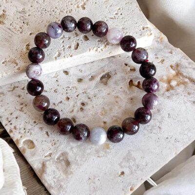 pulseira de turmalina rosa surya cristais