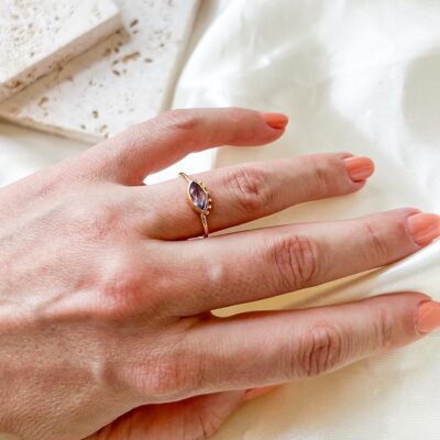 anel com ametista surya cristais