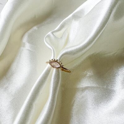 anel quartzo rosa surya cristais