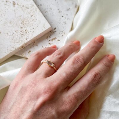 anel quartzo rosa surya cristais