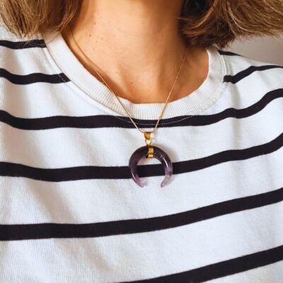 colar com ametista moon