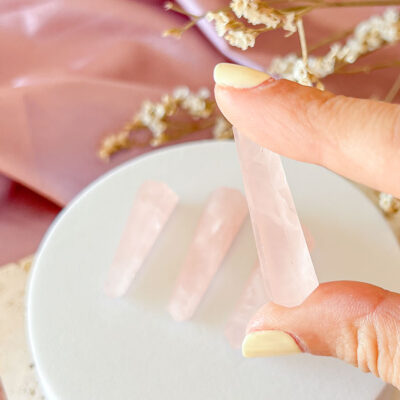 quartzo rosa biterminado surya cristais