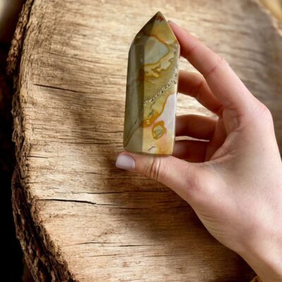 ponta de jaspe policromo surya cristais