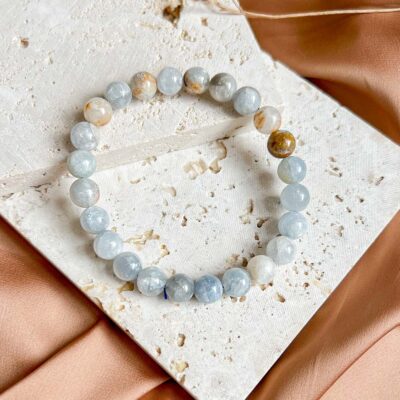 pulseira de celestite surya cristais