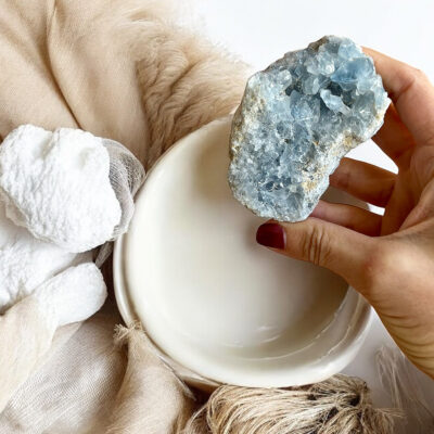 drusa de celestite surya cristais