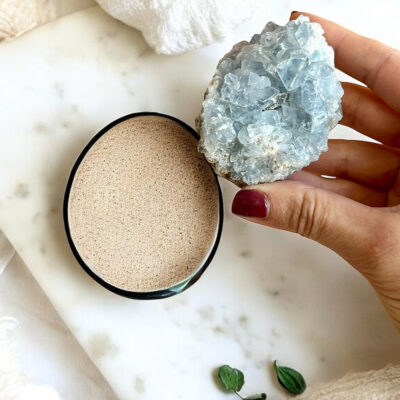 drusa de celestite surya cristais