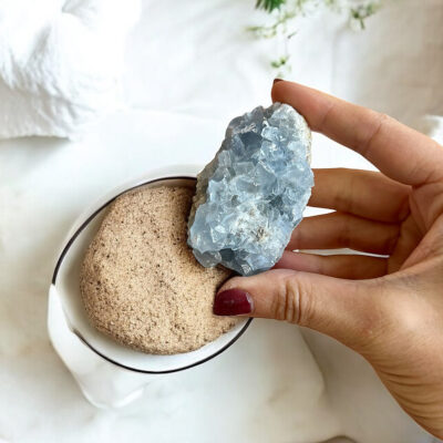 drusa de celestite surya cristais