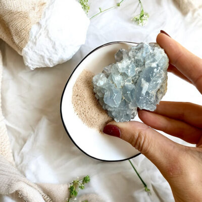 drusa de celestite surya cristais