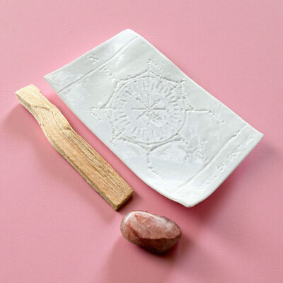 kit de defumação roda da fortuna quartzo hematoide vermelho surya cristais