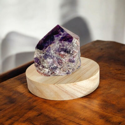 ponta de ametista semi polida surya cristais