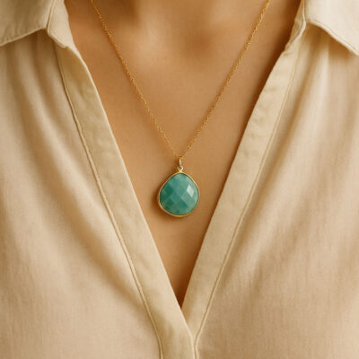 colar com amazonite surya cristais