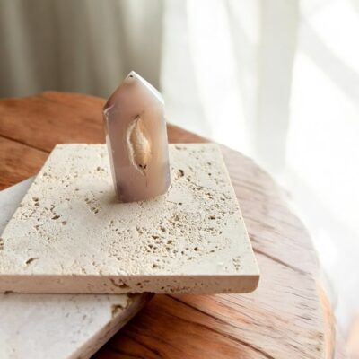 ponta de ágata cristalizada surya cristais