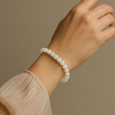 pulseira pedra da lua verdadeira surya cristais