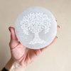base de selenite arvore da vida surya cristais