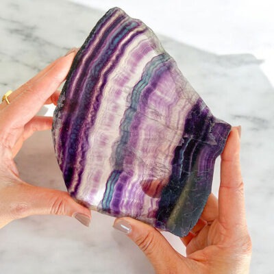 placa de fluorite arco iris surya cristais