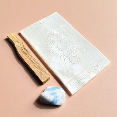 prato de defumação a lua com ketonite surya cristais