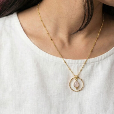 colar quartzo rosa olivia surya cristais