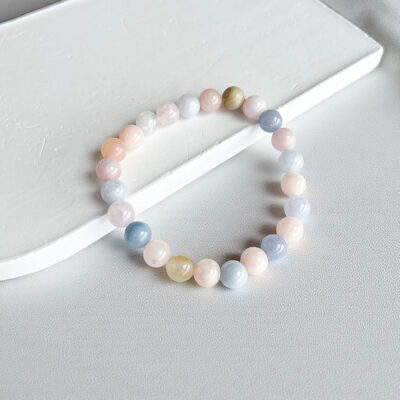 pulseira de morganite e berilos surya cristais