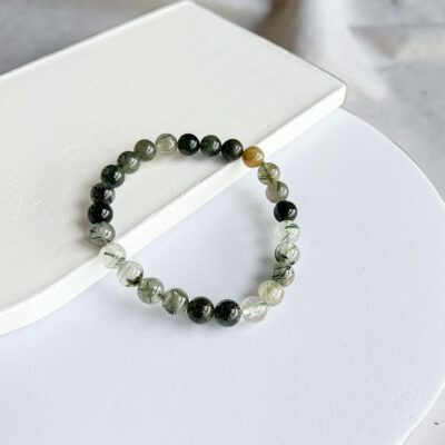 pulseira de quartzo turmalinado verde surya cristais