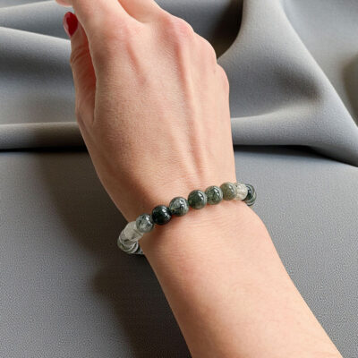 pulseira de quartzo turmalinado verde surya cristais