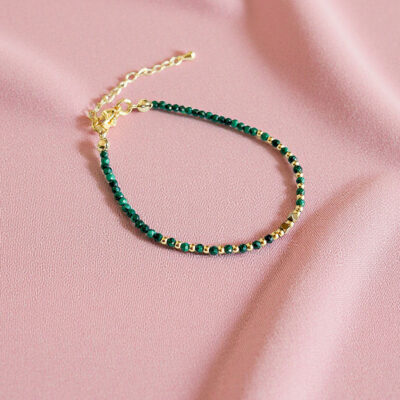 pulseira de malaquite surya cristais coleção jing