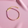 pulseira de turmalina rosa surya cristais coleção jing