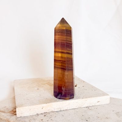 ponta de fluorite amarela surya cristais