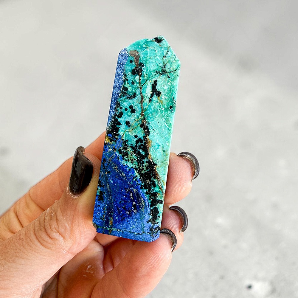 azurite-crisocola-suryacristais3 obelisco de crisocola com azurite surya cristais